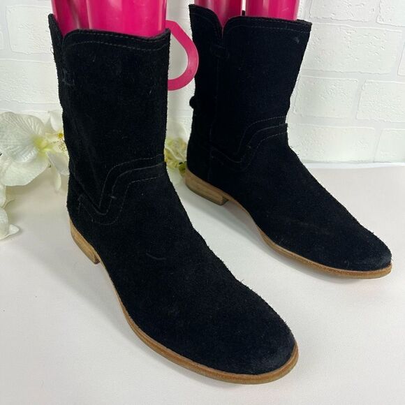 Splendid Womens Chelsea Boots size 10 leather Suede Black - Picture 3 of 15